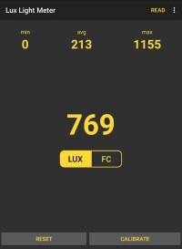 Lux Light Meter App